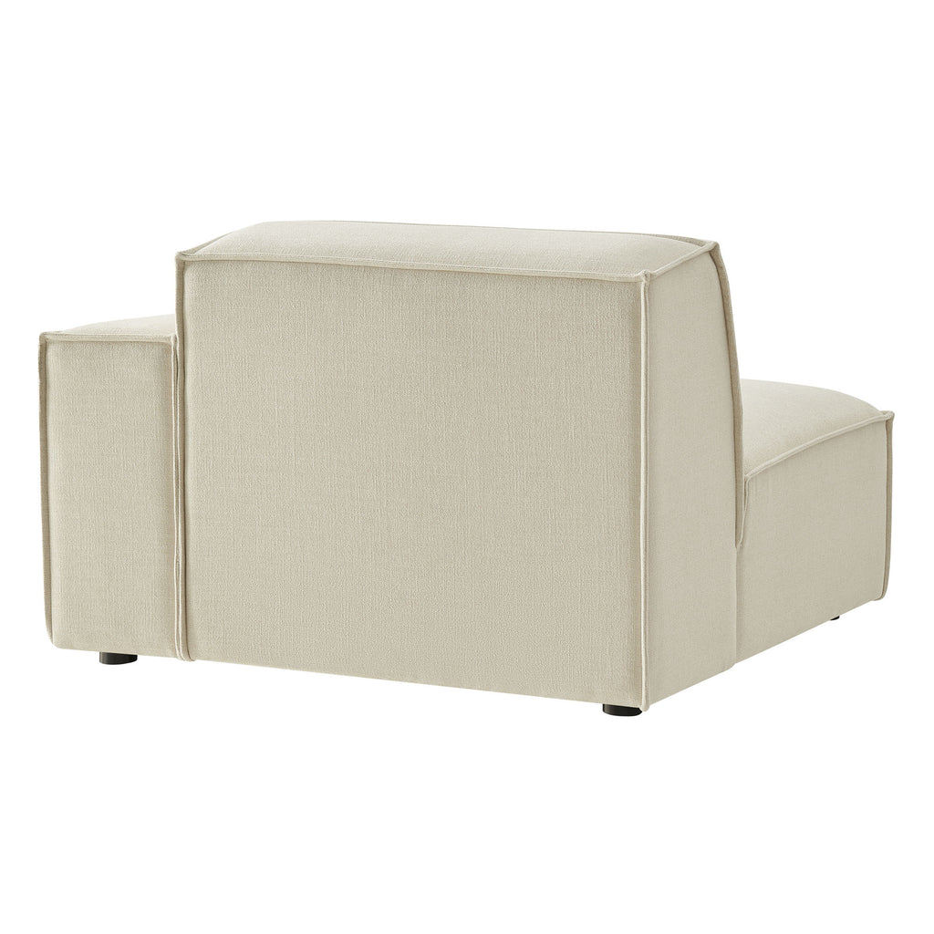 Restore Performance Fabric Upholstered Right-Facing Modular Lounge Chair - Ecru