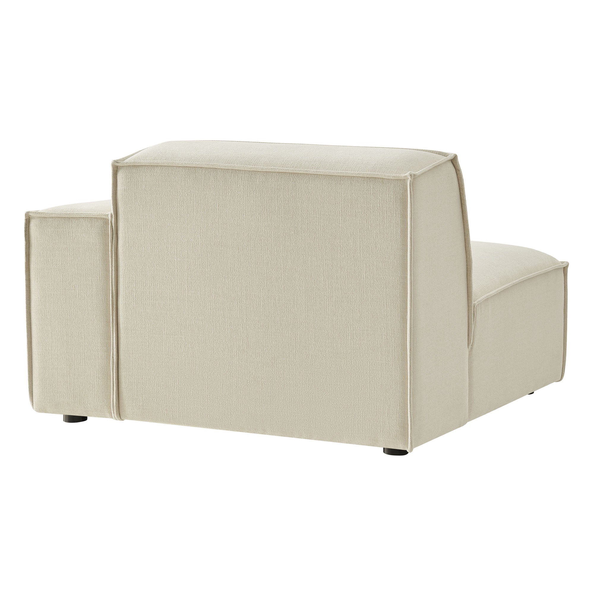 Restore Performance Fabric Upholstered Right-Facing Modular Lounge Chair - Ecru