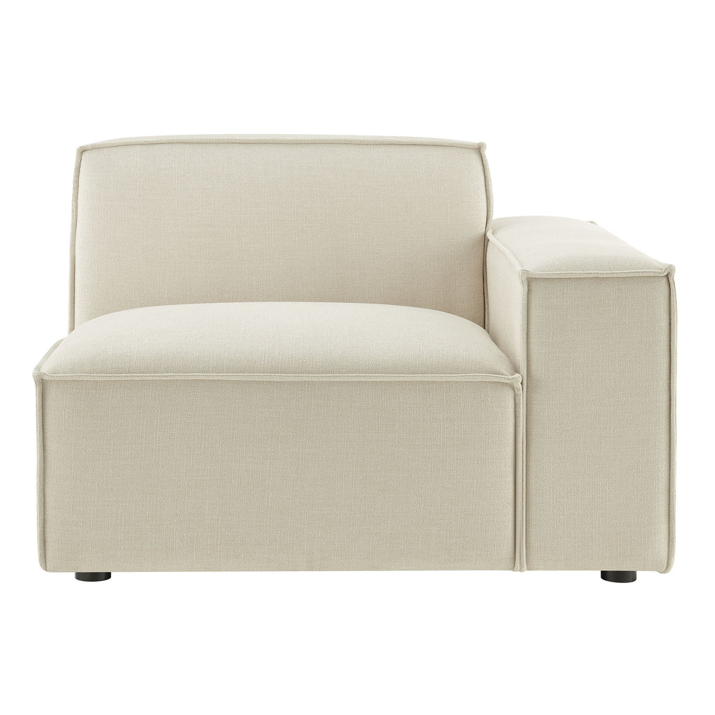 Restore Performance Fabric Upholstered Right-Facing Modular Lounge Chair - Ecru