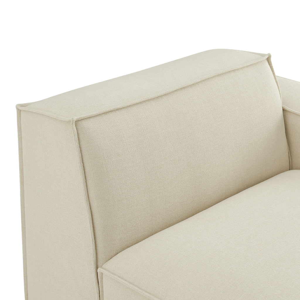 Restore Performance Fabric Upholstered Right-Facing Modular Lounge Chair - Ecru