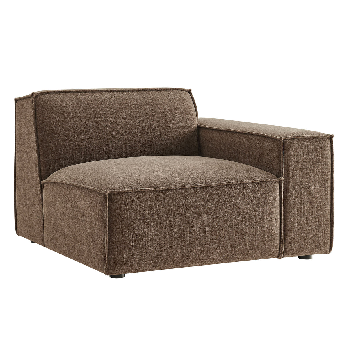 Restore Performance Fabric Upholstered Right-Facing Modular Lounge Chair - Mocha
