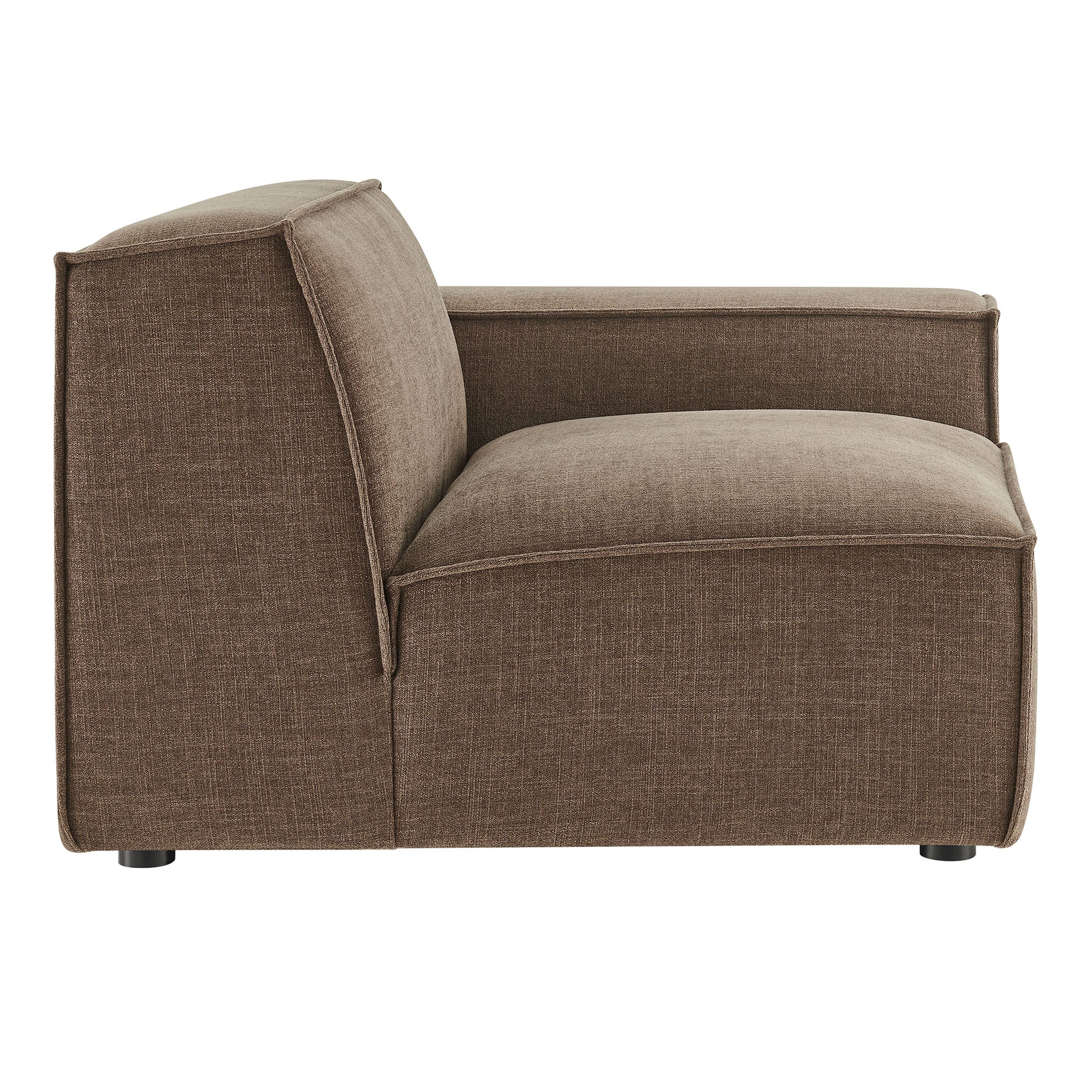 Restore Performance Fabric Upholstered Right-Facing Modular Lounge Chair - Mocha