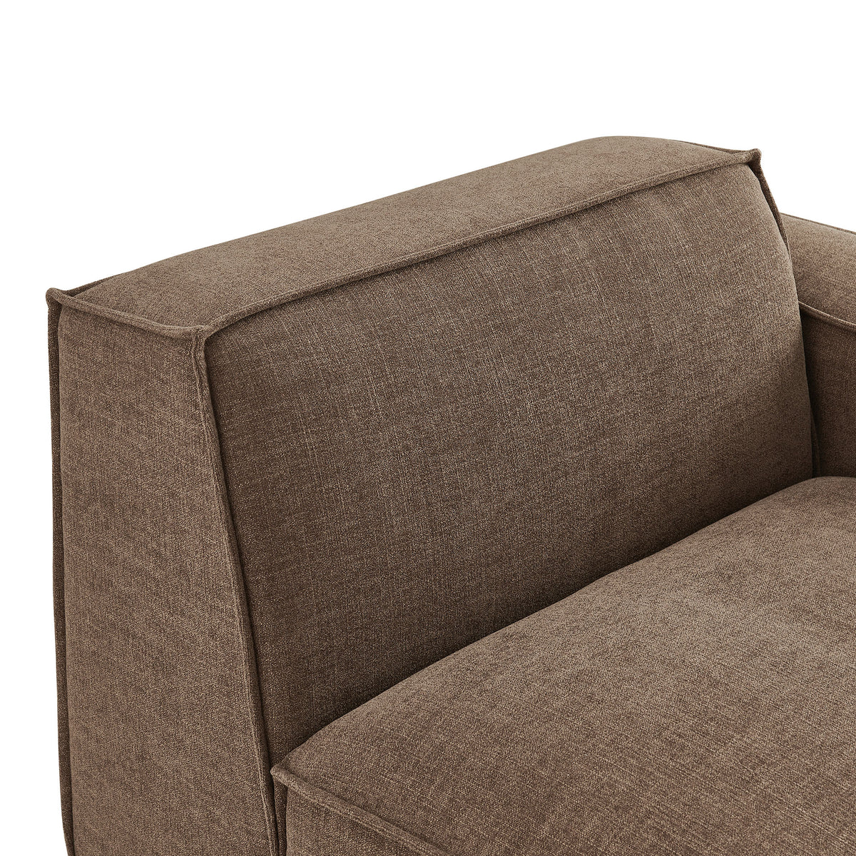 Restore Performance Fabric Upholstered Right-Facing Modular Lounge Chair - Mocha