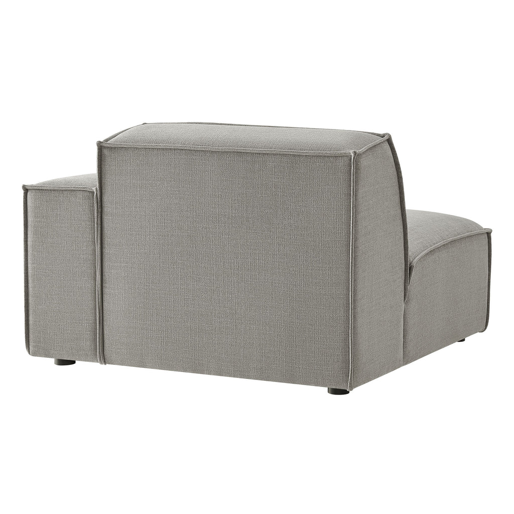 Restore Performance Fabric Upholstered Right-Facing Modular Lounge Chair - Pewter