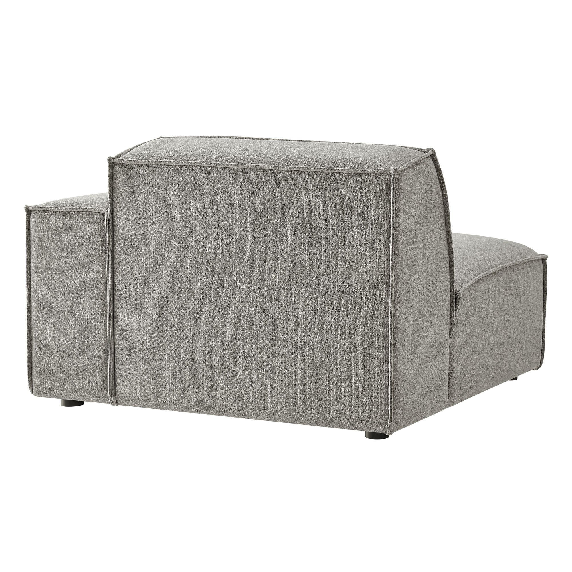 Restore Performance Fabric Upholstered Right-Facing Modular Lounge Chair - Pewter