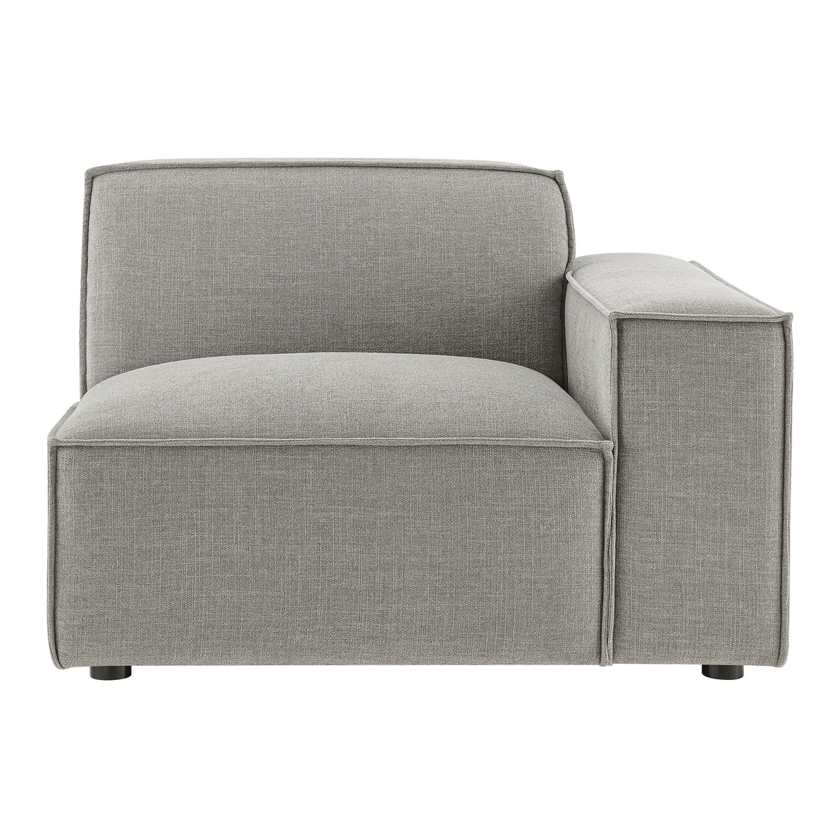 Restore Performance Fabric Upholstered Right-Facing Modular Lounge Chair - Pewter