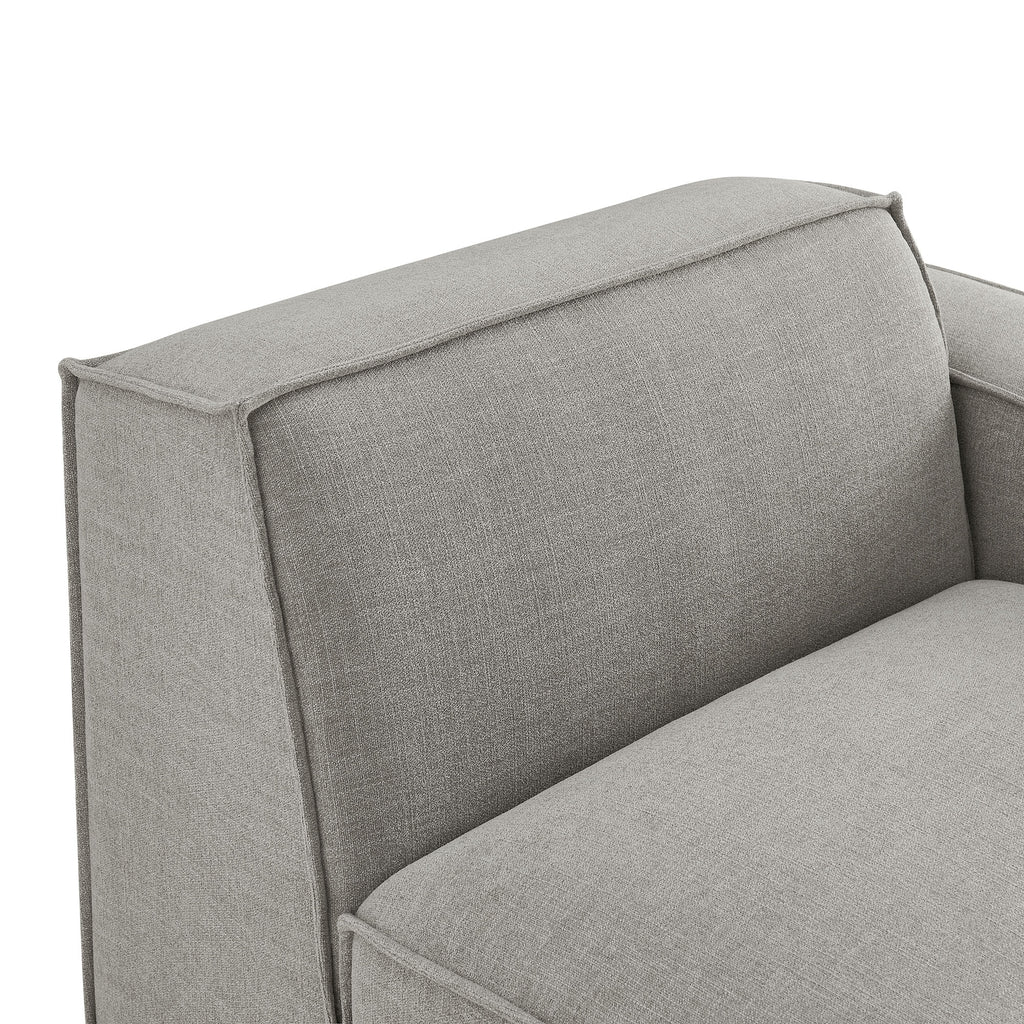 Restore Performance Fabric Upholstered Right-Facing Modular Lounge Chair - Pewter