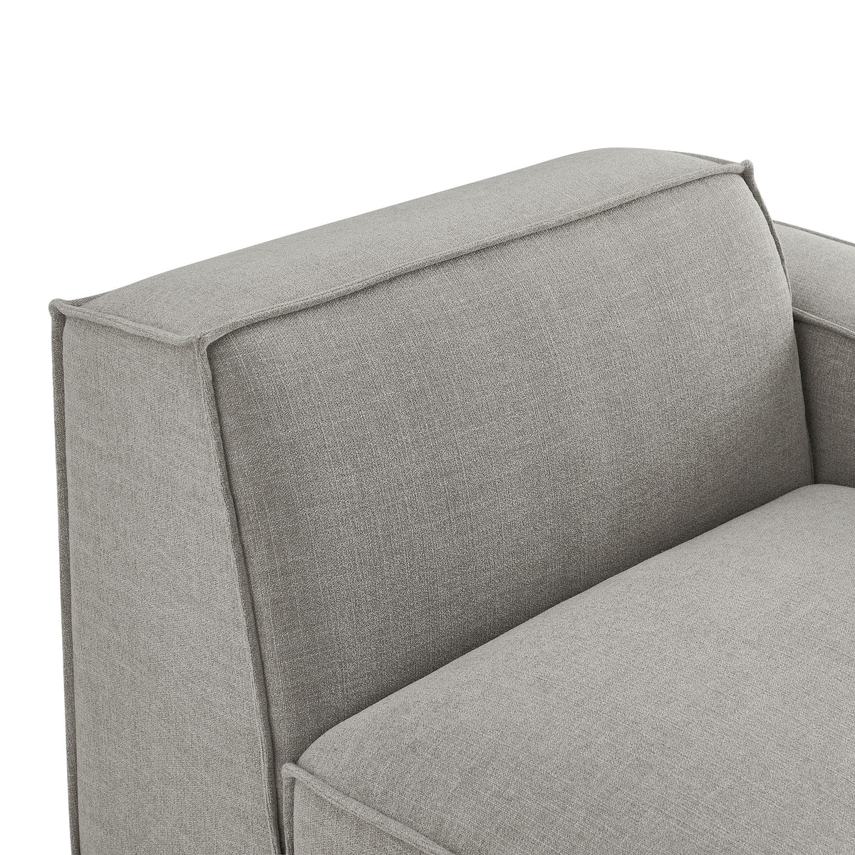Restore Performance Fabric Upholstered Right-Facing Modular Lounge Chair - Pewter