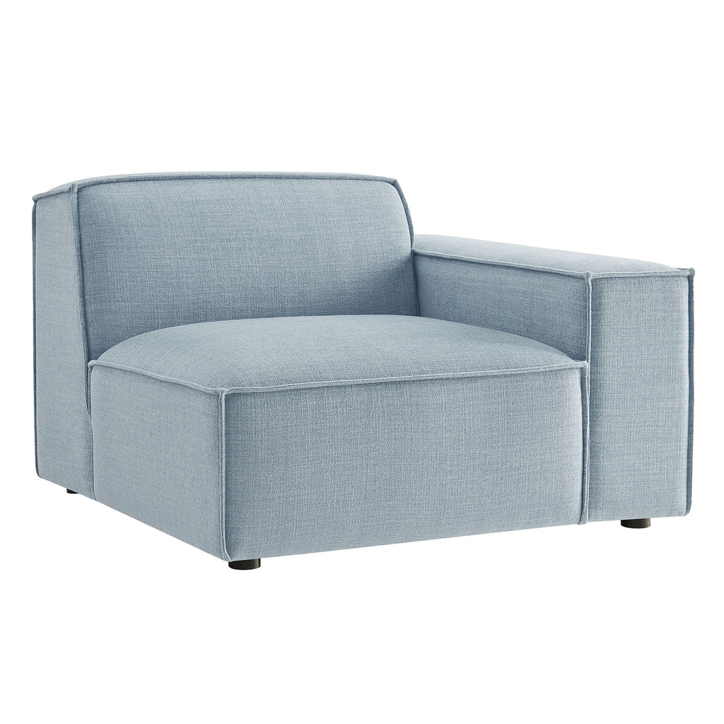 Restore Performance Fabric Upholstered Right-Facing Modular Lounge Chair - Sky
