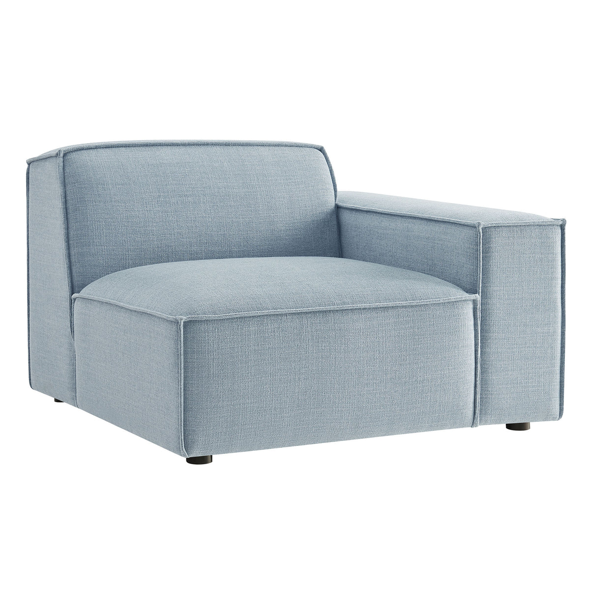 Restore Performance Fabric Upholstered Right-Facing Modular Lounge Chair - Sky