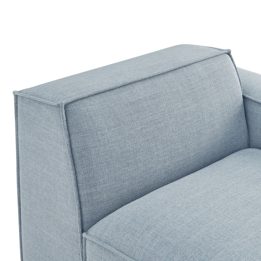 Restore Performance Fabric Upholstered Right-Facing Modular Lounge Chair - Sky