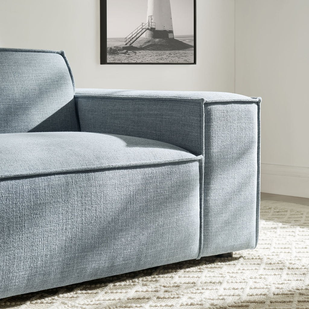 Restore Performance Fabric Upholstered Right-Facing Modular Lounge Chair - Sky