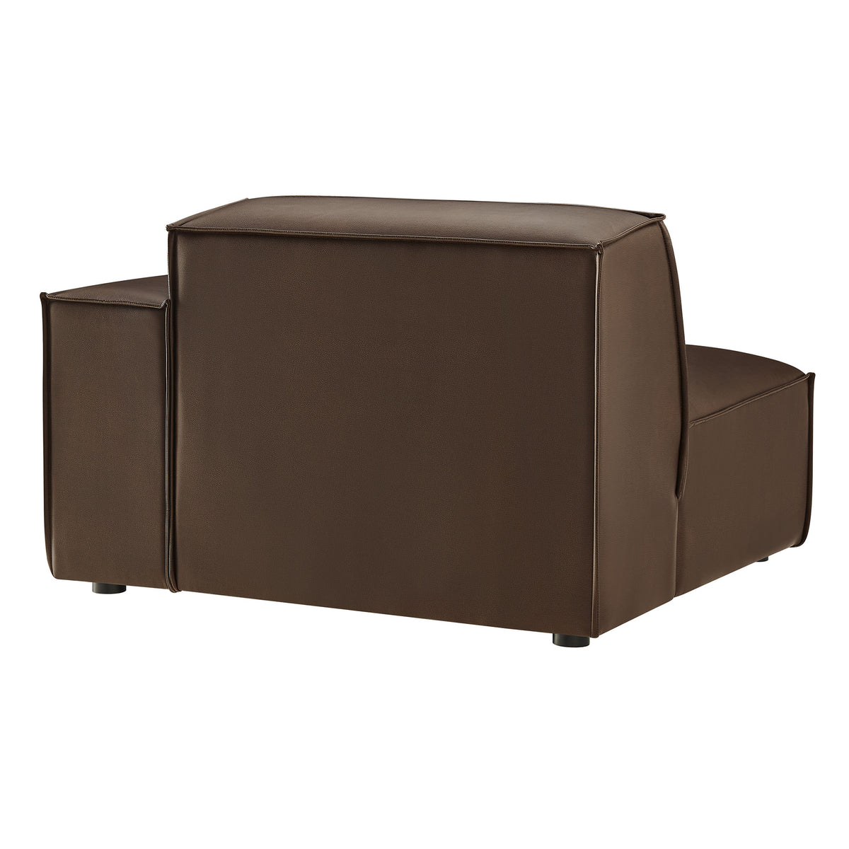 Restore Vegan Leather Right-Facing Modular Lounge Chair - Espresso