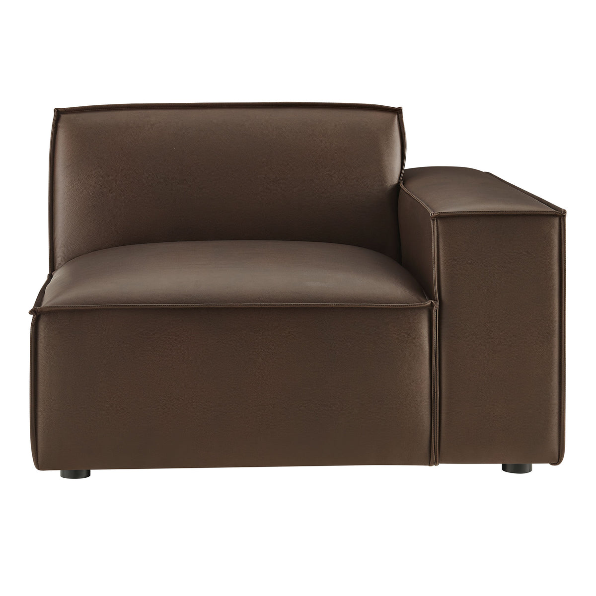 Restore Vegan Leather Right-Facing Modular Lounge Chair - Espresso