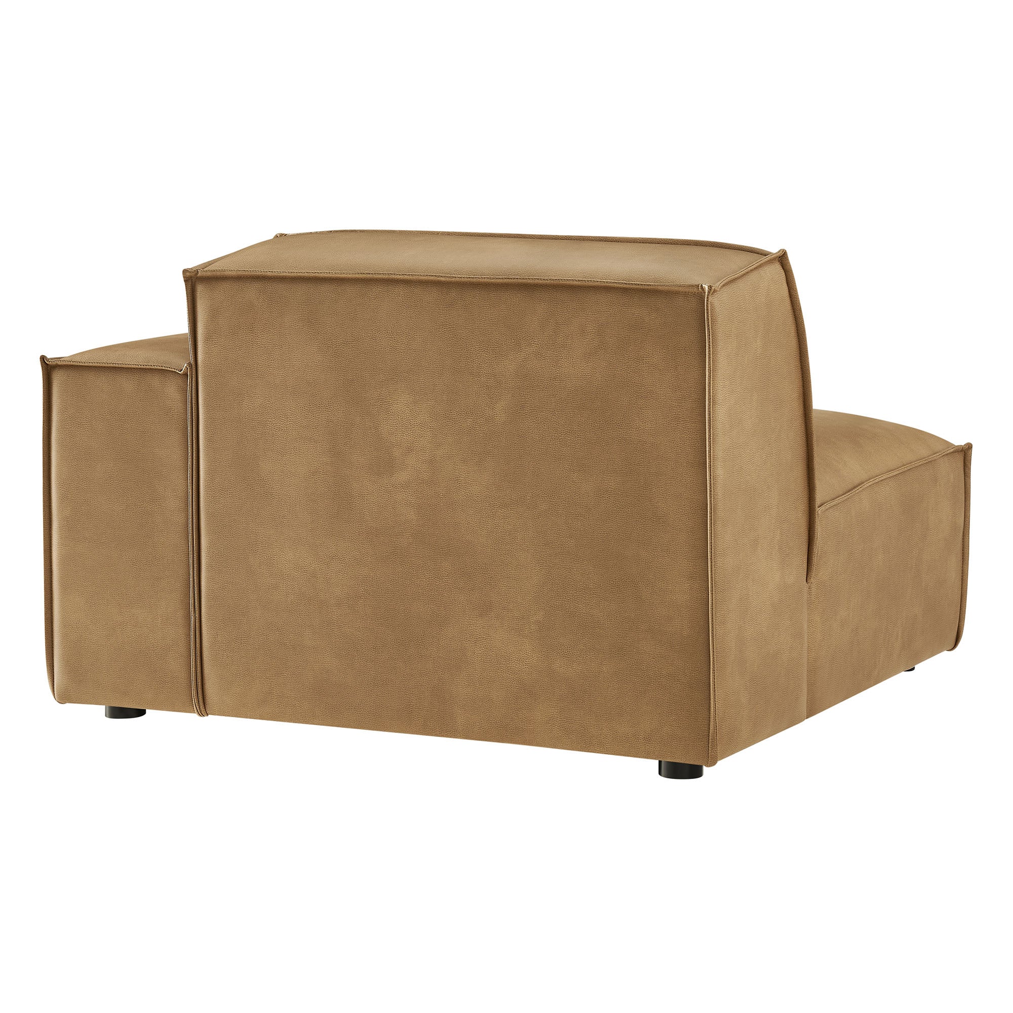 Restore Vegan Leather Right-Facing Modular Lounge Chair - Toast
