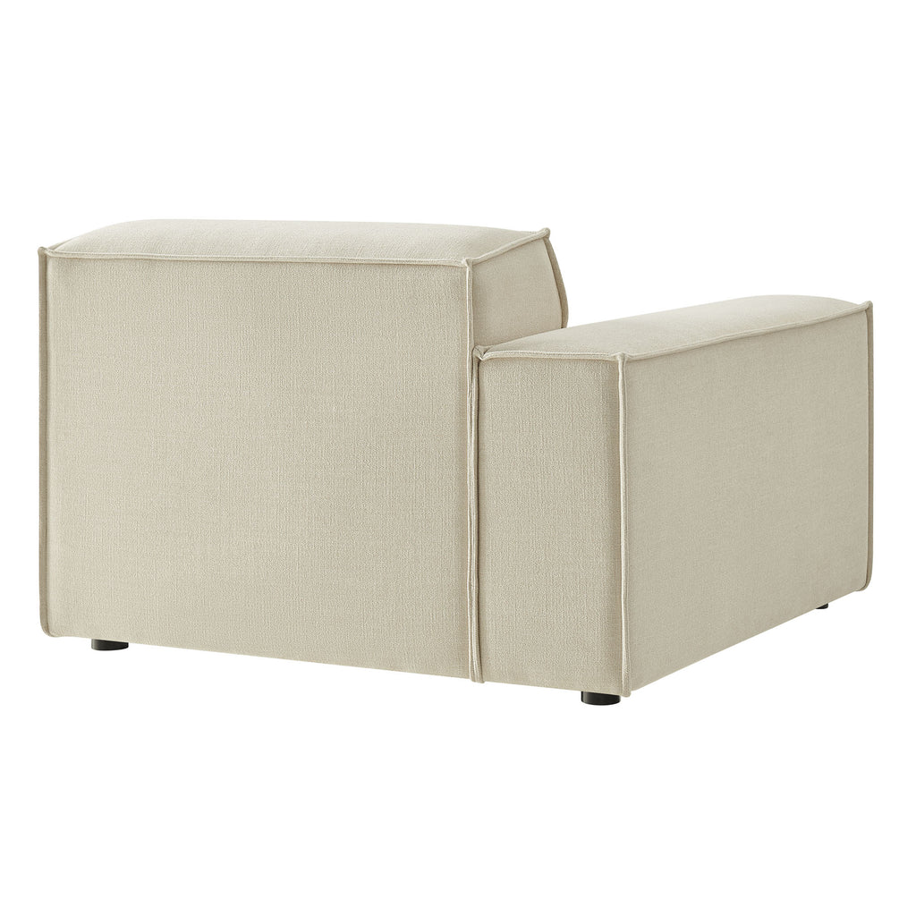 Restore Performance Fabric Upholstered Left-Facing Modular Lounge Chair - Ecru