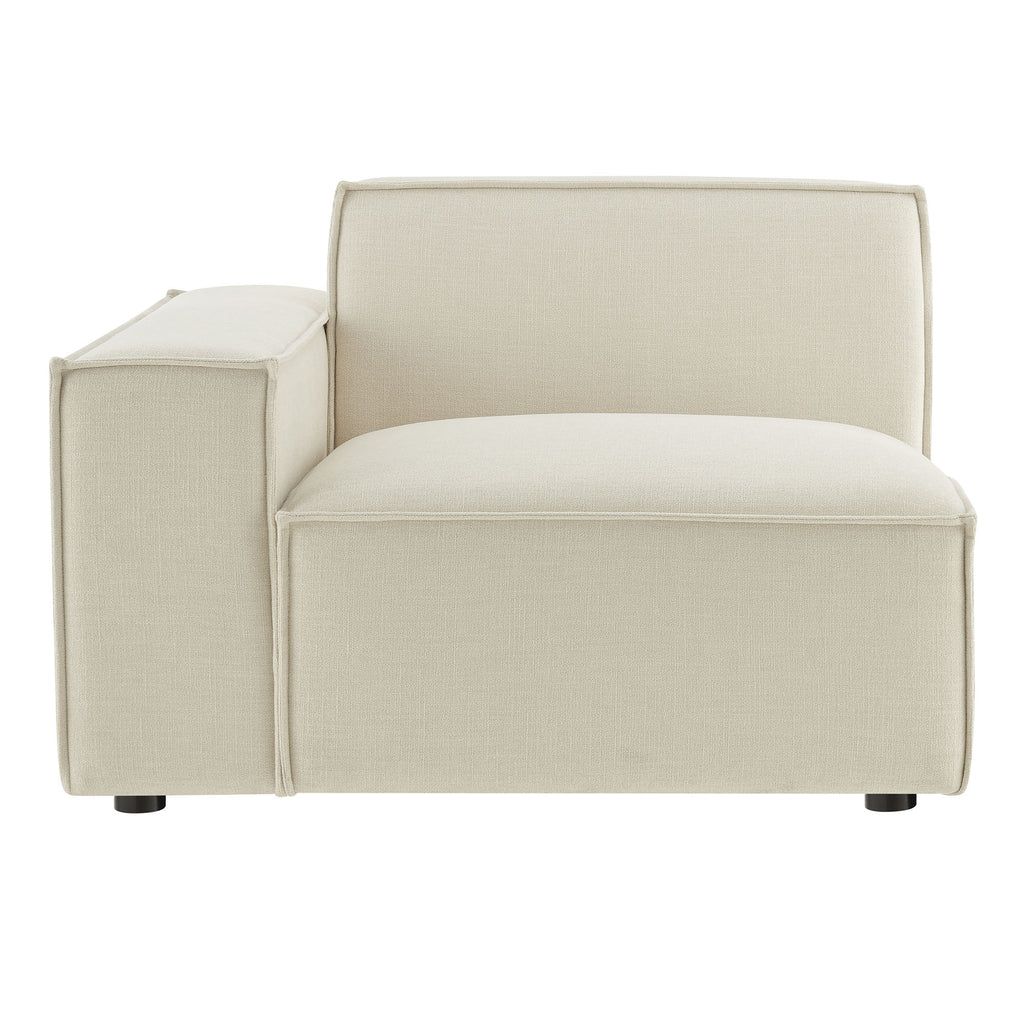 Restore Performance Fabric Upholstered Left-Facing Modular Lounge Chair - Ecru