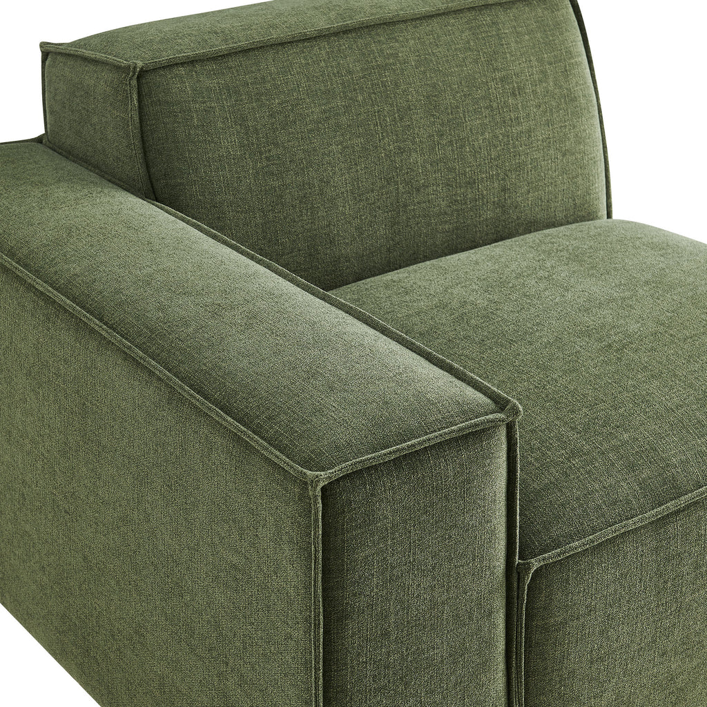 Restore Performance Fabric Upholstered Left-Facing Modular Lounge Chair - Foliage