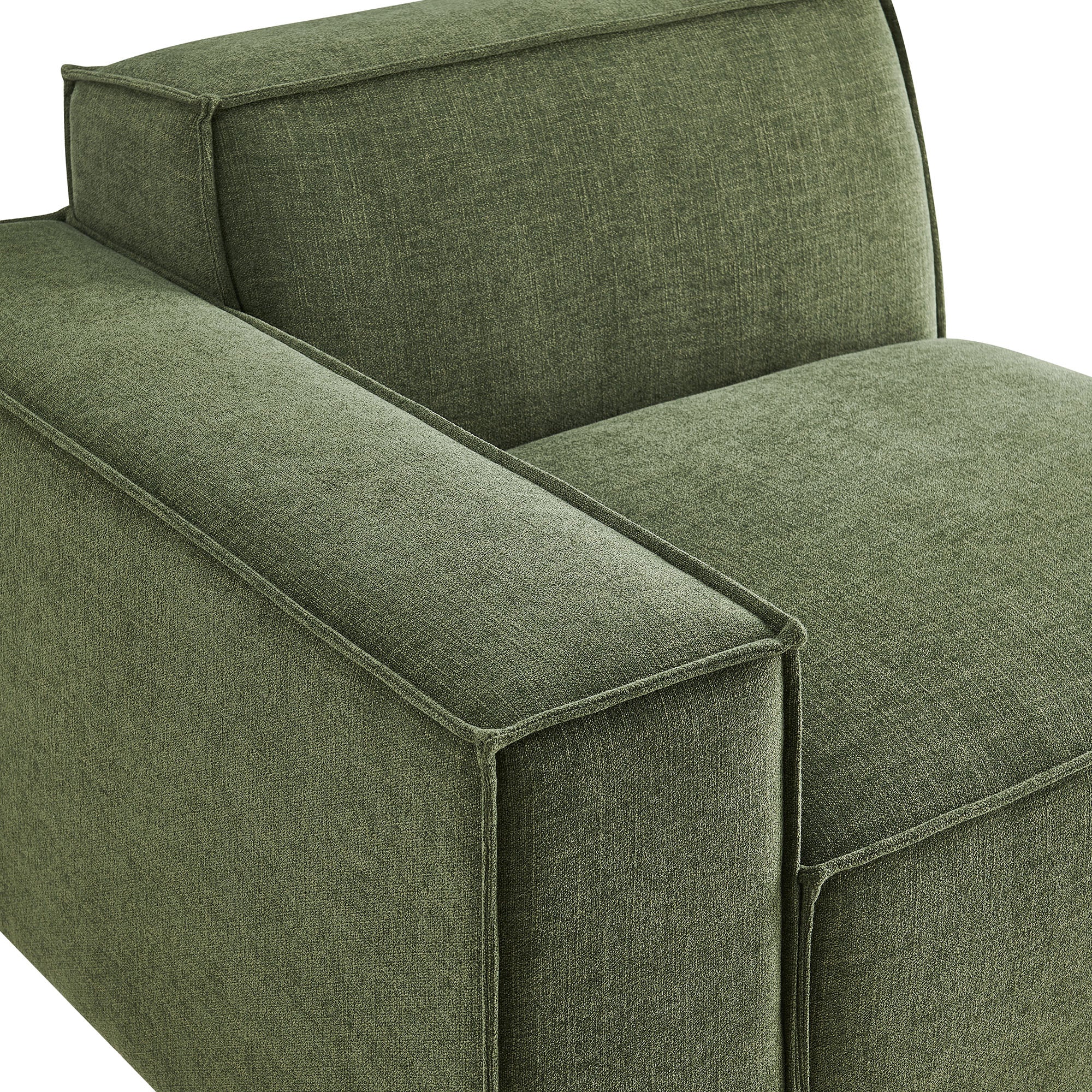 Restore Performance Fabric Upholstered Left-Facing Modular Lounge Chair - Foliage