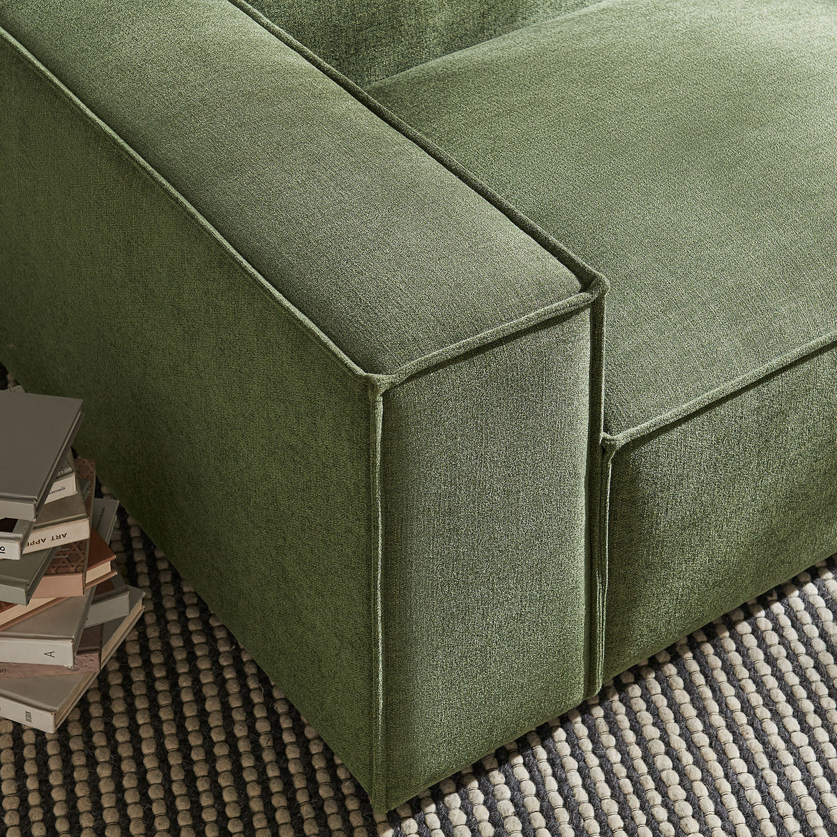 Restore Performance Fabric Upholstered Left-Facing Modular Lounge Chair - Foliage