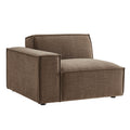 Restore Performance Fabric Upholstered Left-Facing Modular Lounge Chair - Mocha
