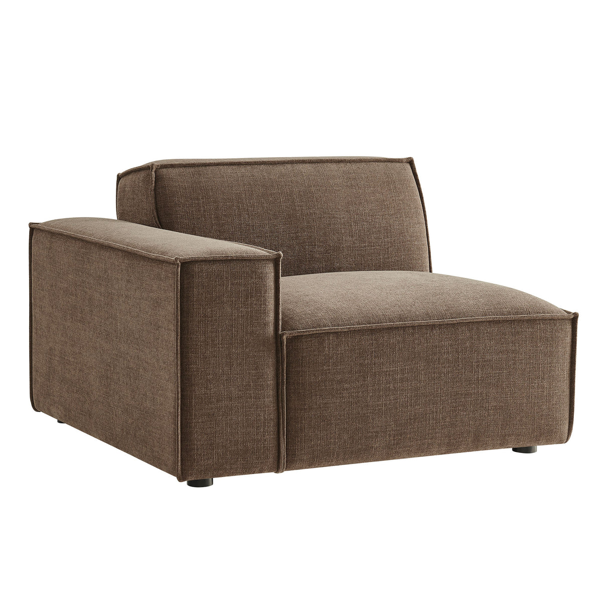 Restore Performance Fabric Upholstered Left-Facing Modular Lounge Chair - Mocha