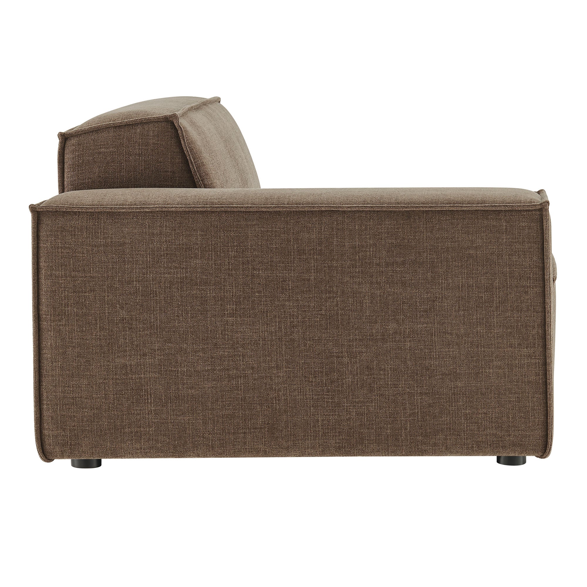Restore Performance Fabric Upholstered Left-Facing Modular Lounge Chair - Mocha