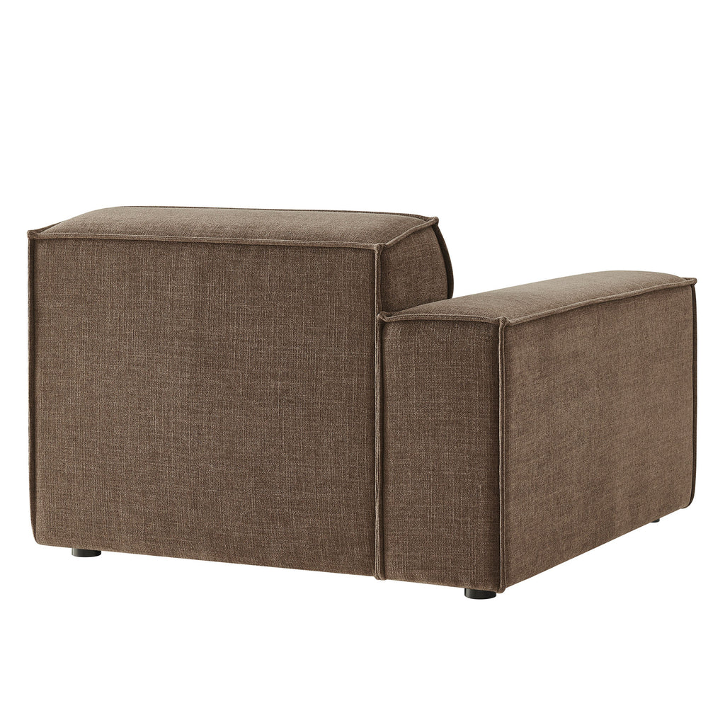 Restore Performance Fabric Upholstered Left-Facing Modular Lounge Chair - Mocha