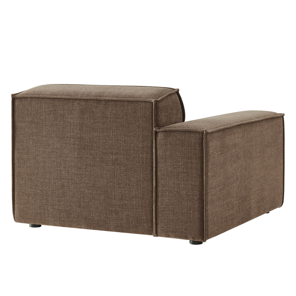Restore Performance Fabric Upholstered Left-Facing Modular Lounge Chair - Mocha