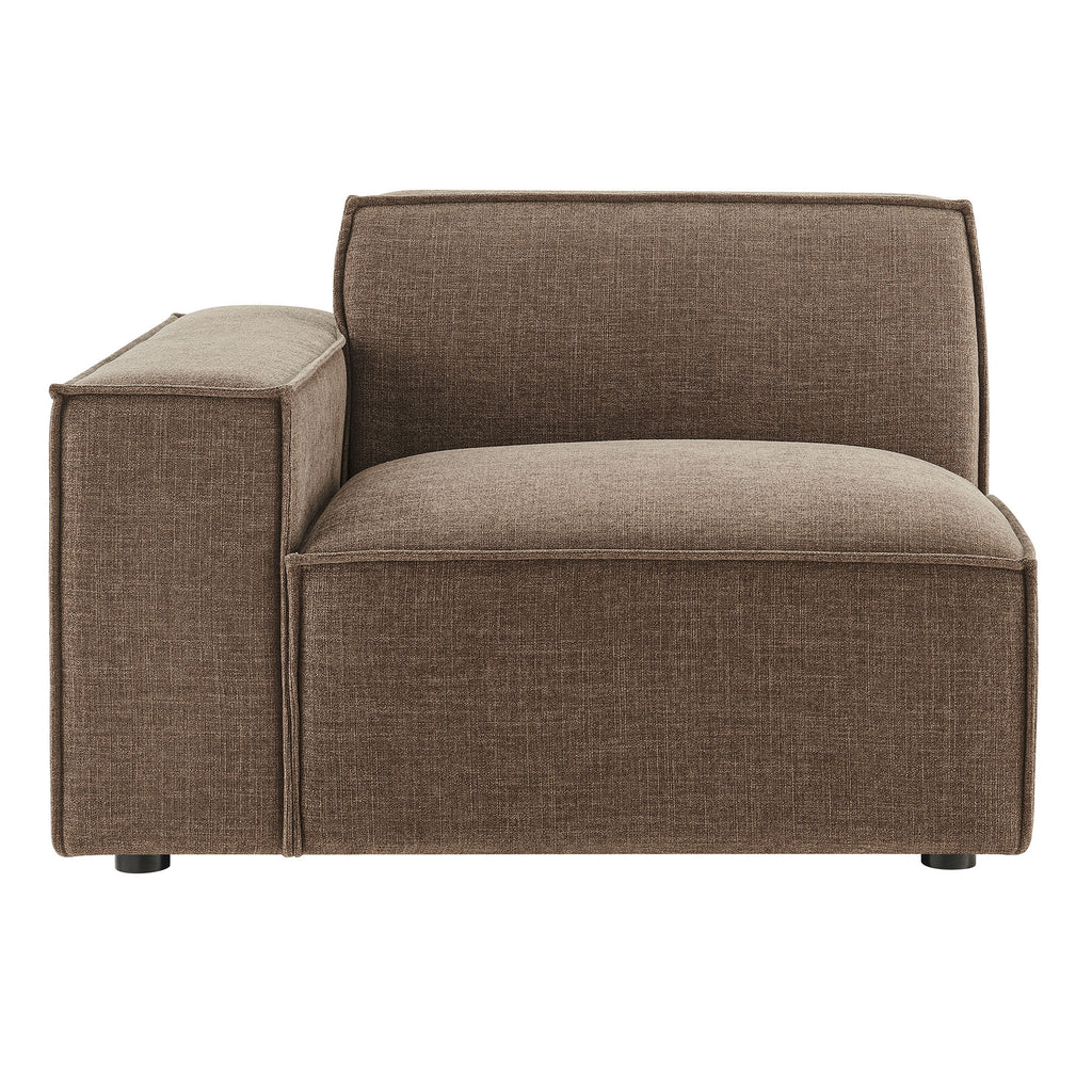 Restore Performance Fabric Upholstered Left-Facing Modular Lounge Chair - Mocha