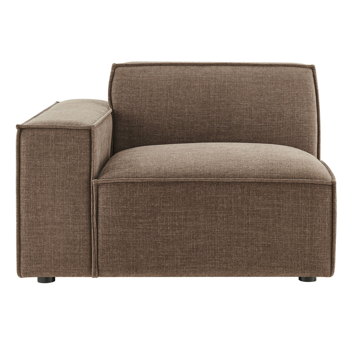 Restore Performance Fabric Upholstered Left-Facing Modular Lounge Chair - Mocha