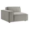 Restore Performance Fabric Upholstered Left-Facing Modular Lounge Chair - Pewter