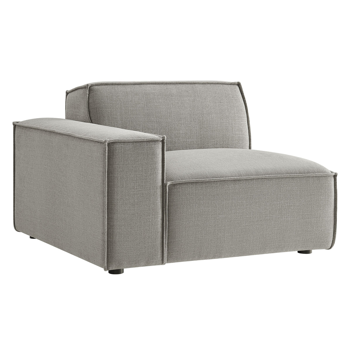 Restore Performance Fabric Upholstered Left-Facing Modular Lounge Chair - Pewter