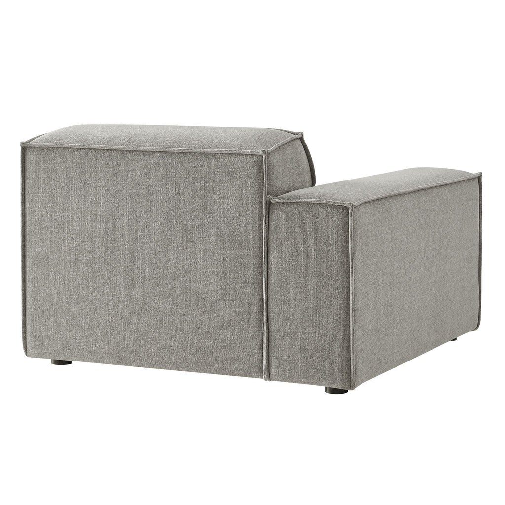 Restore Performance Fabric Upholstered Left-Facing Modular Lounge Chair - Pewter