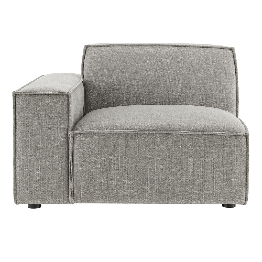 Restore Performance Fabric Upholstered Left-Facing Modular Lounge Chair - Pewter