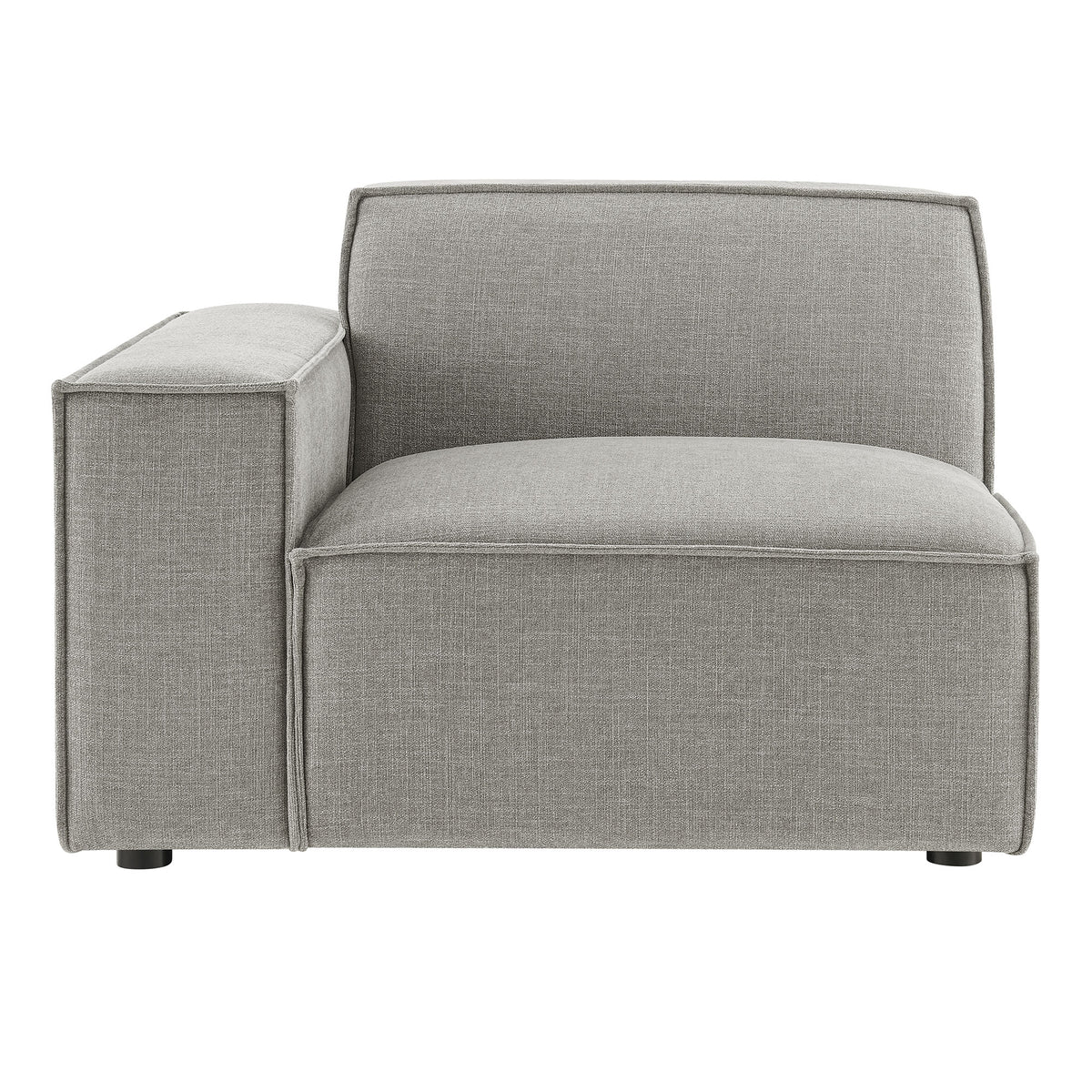 Restore Performance Fabric Upholstered Left-Facing Modular Lounge Chair - Pewter