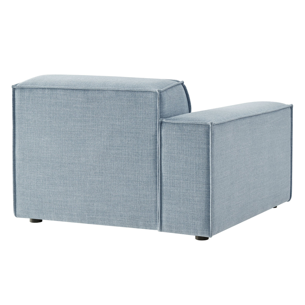 Restore Performance Fabric Upholstered Left-Facing Modular Lounge Chair - Sky