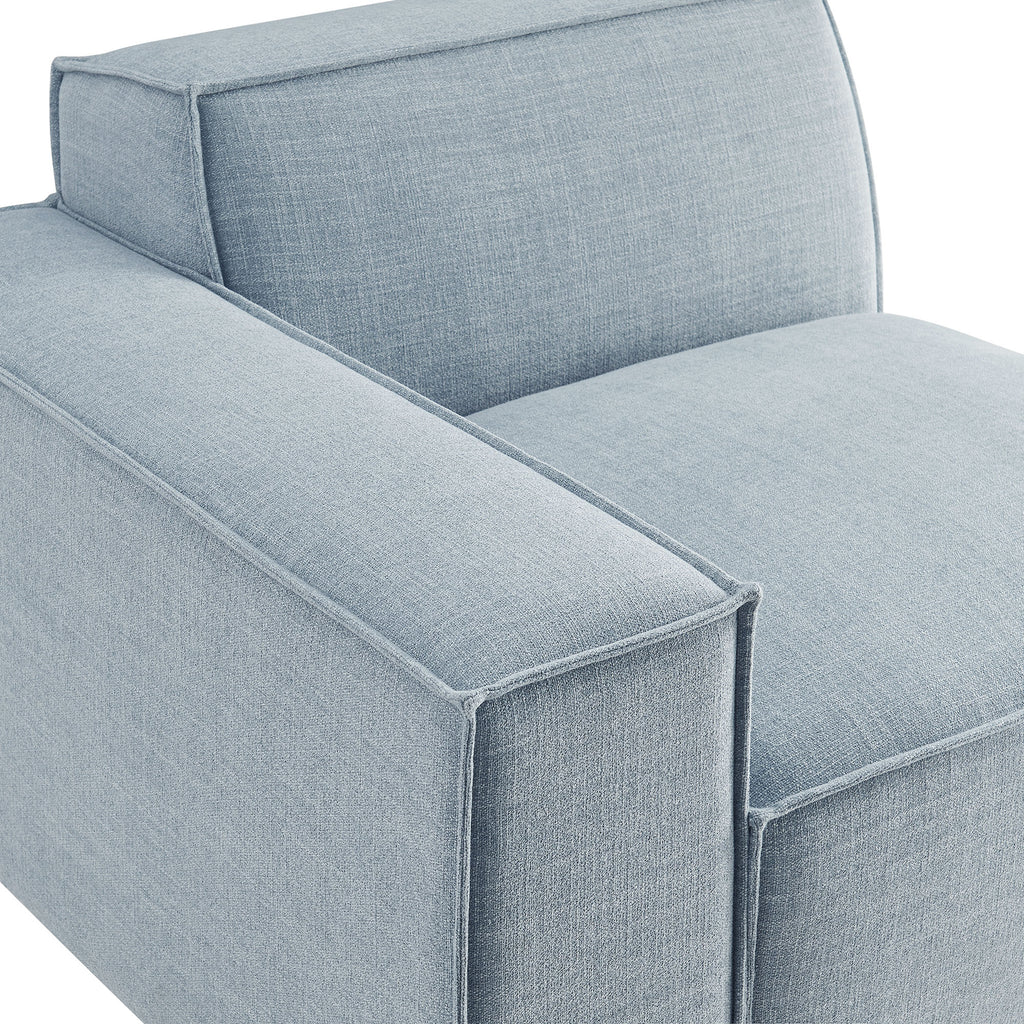 Restore Performance Fabric Upholstered Left-Facing Modular Lounge Chair - Sky