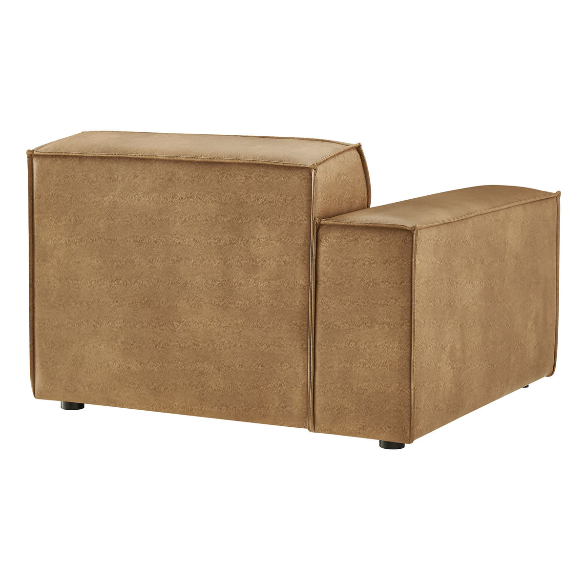 Restore Vegan Leather Left-Facing Modular Lounge Chair - Toast