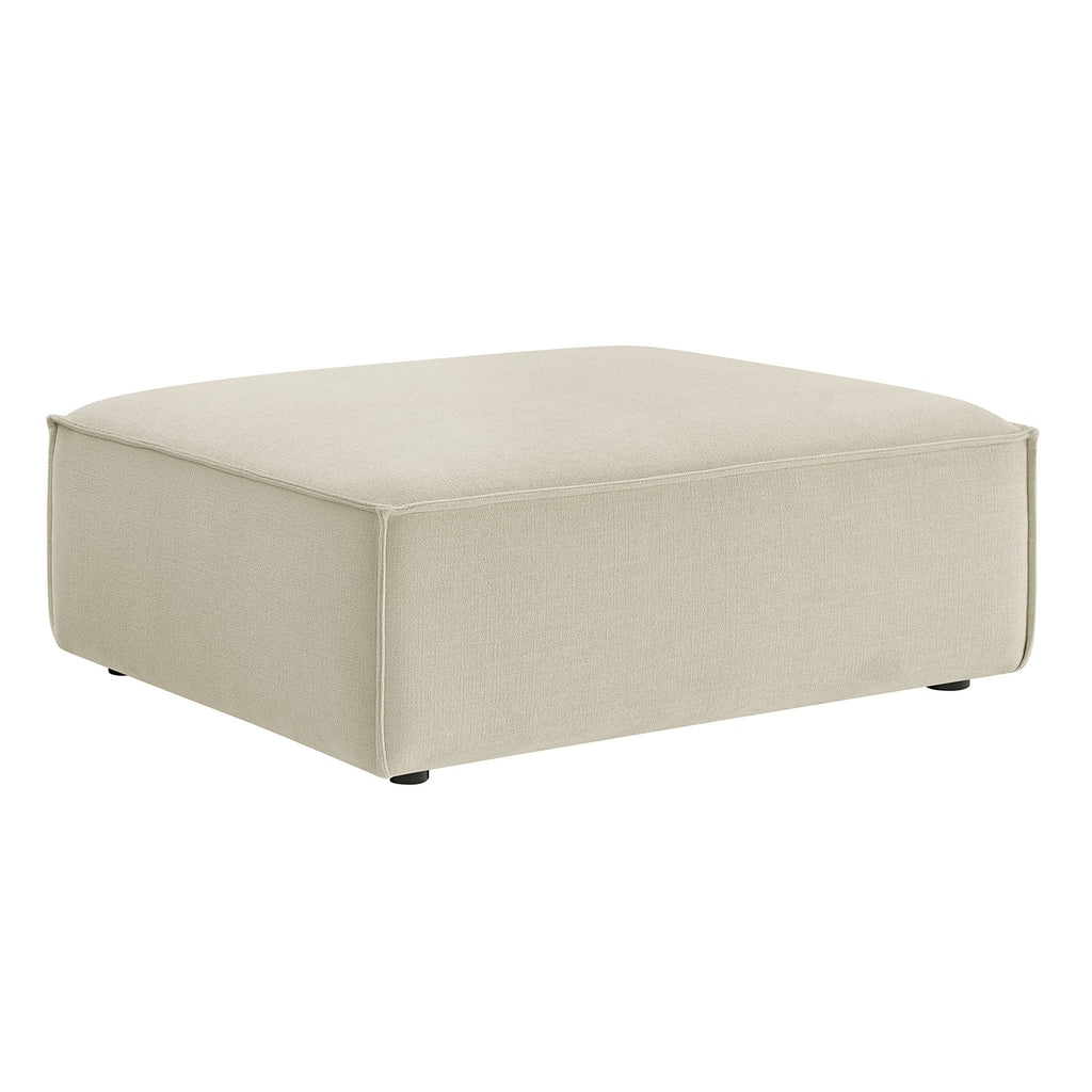 Restore Performance Fabric Upholstered Modular Ottoman - Ecru