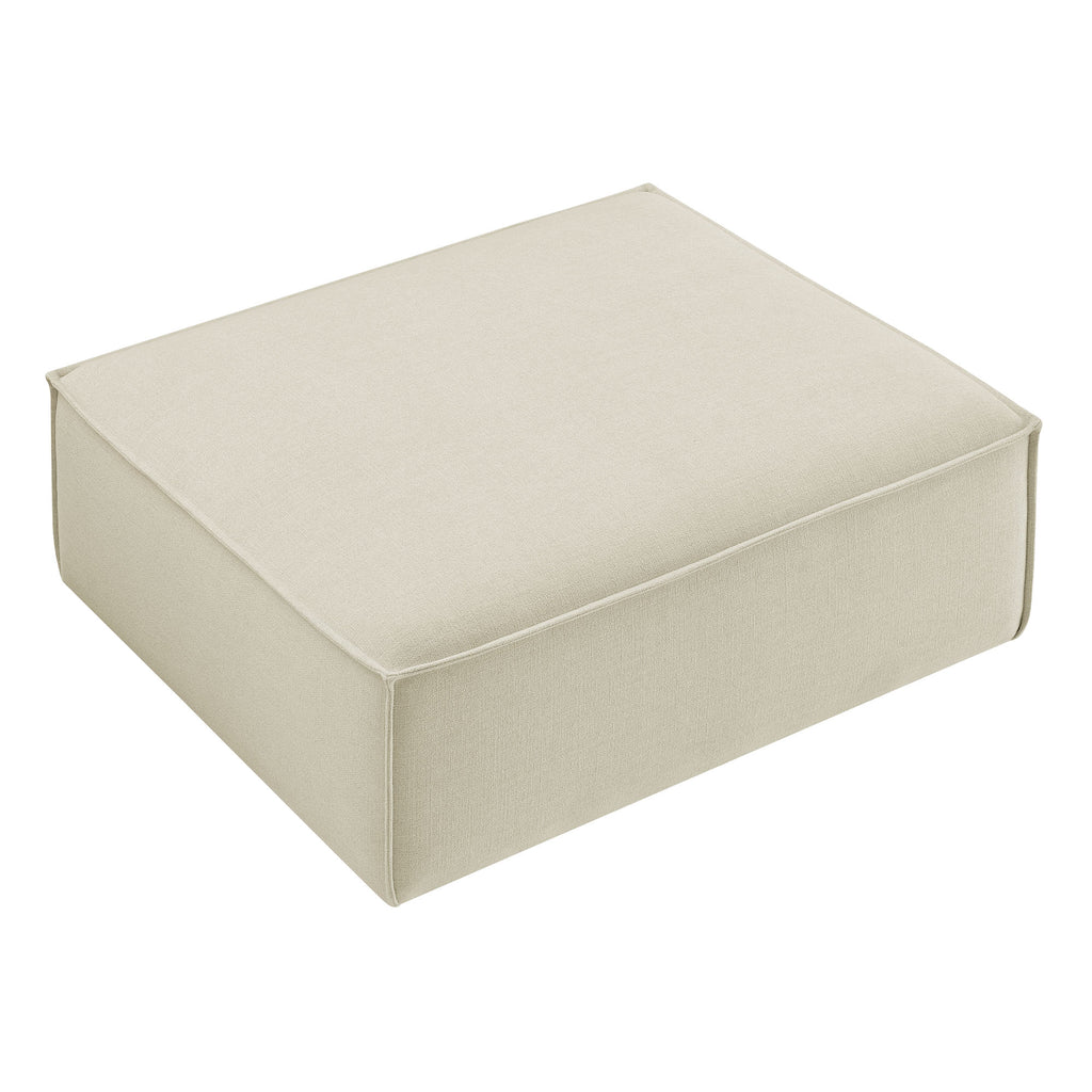 Restore Performance Fabric Upholstered Modular Ottoman - Ecru