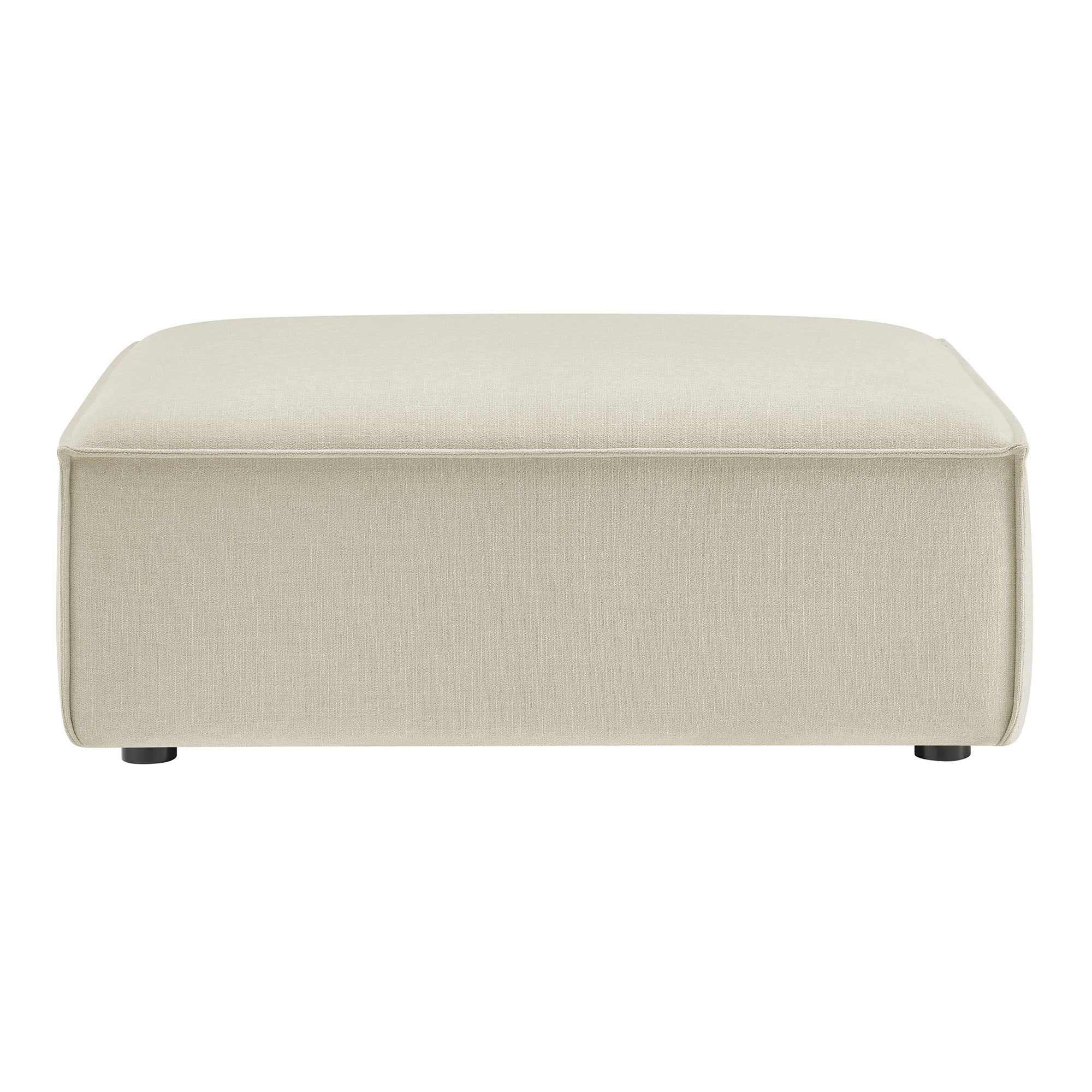 Restore Performance Fabric Upholstered Modular Ottoman - Ecru