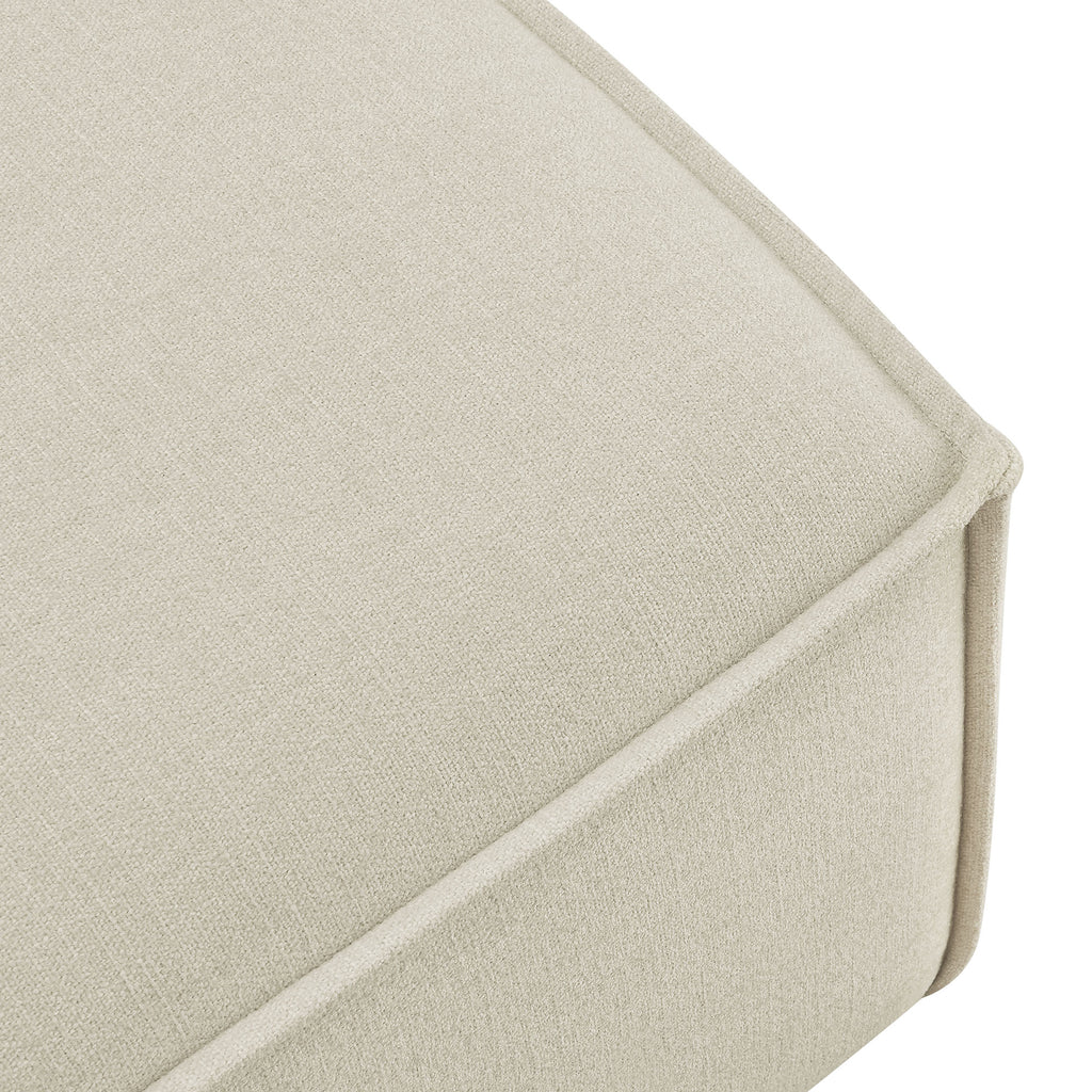 Restore Performance Fabric Upholstered Modular Ottoman - Ecru