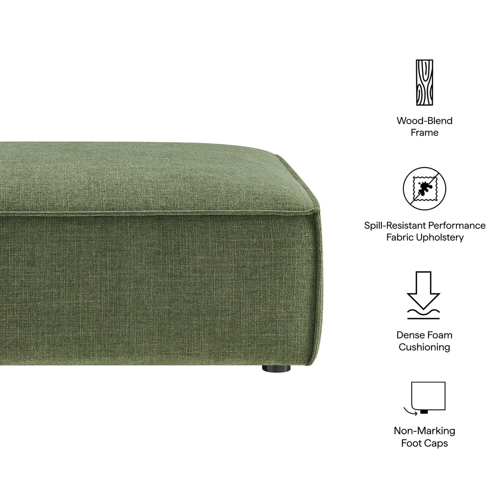 Restore Performance Fabric Upholstered Modular Ottoman - Foliage