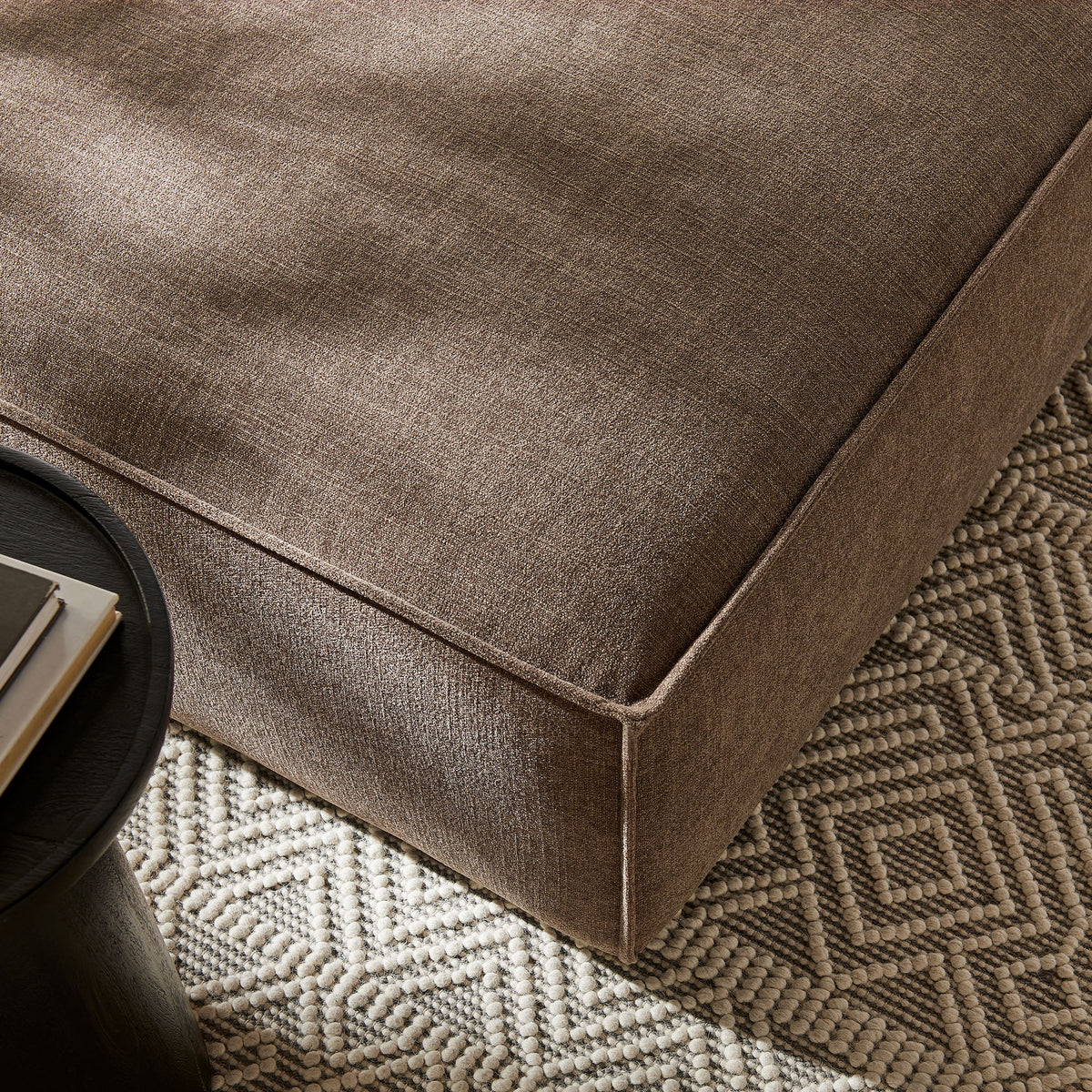 Restore Performance Fabric Upholstered Modular Ottoman - Mocha