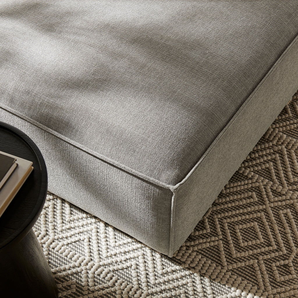 Restore Performance Fabric Upholstered Modular Ottoman - Pewter