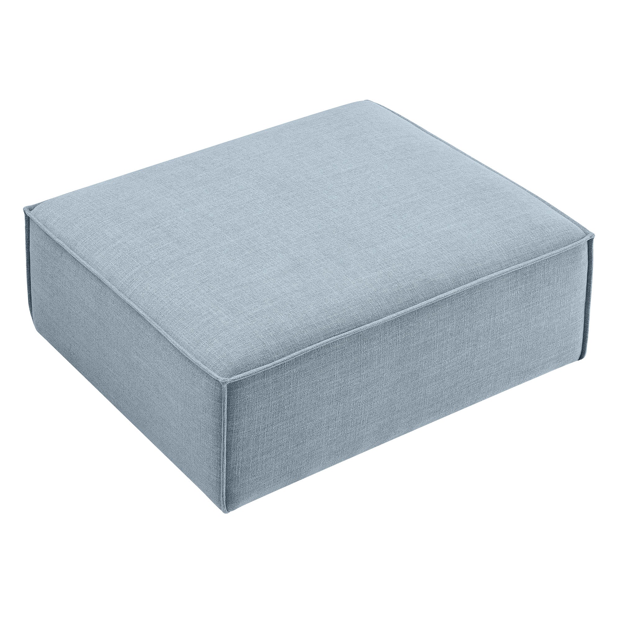 Restore Performance Fabric Upholstered Modular Ottoman - Sky