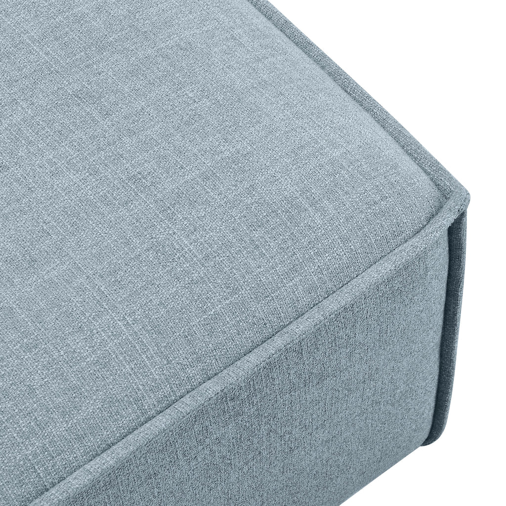 Restore Performance Fabric Upholstered Modular Ottoman - Sky