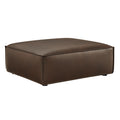 Restore Vegan Leather Modular Ottoman - Espresso
