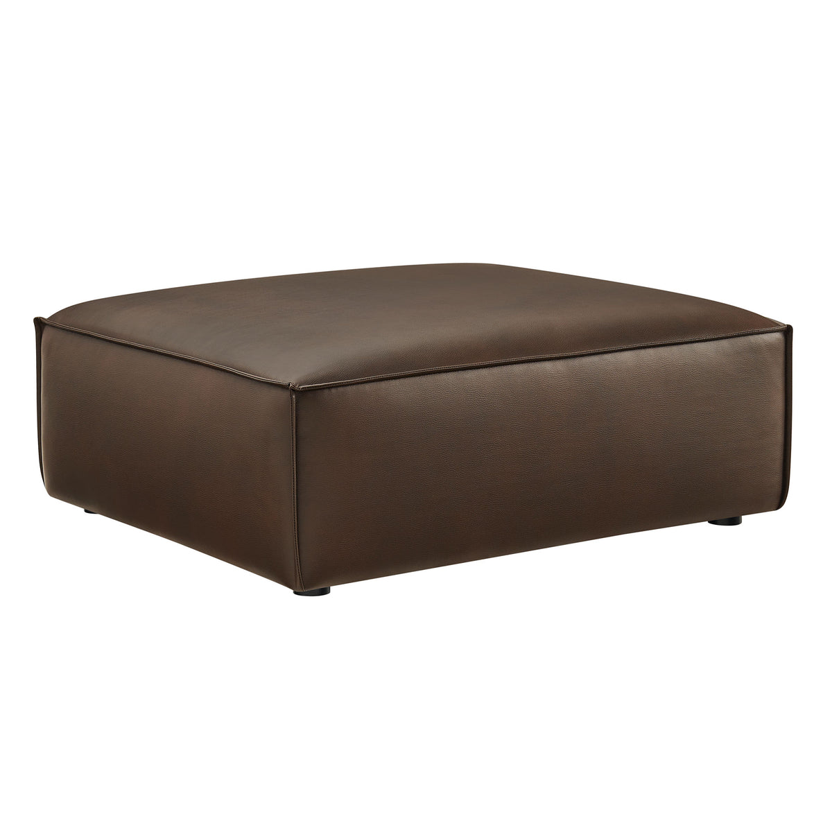 Restore Vegan Leather Modular Ottoman - Espresso